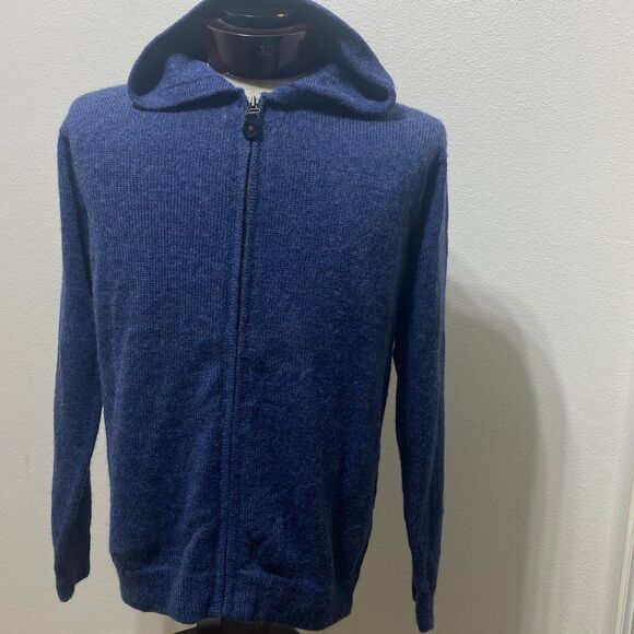 Attelier De Alpaca & Arte 100% Alpaca Full Zip Men's Hoodie No Size Tag SeeMeas - Picture 1 of 9